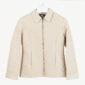 Burberry Beige Quilted Zip-Closure Jacket